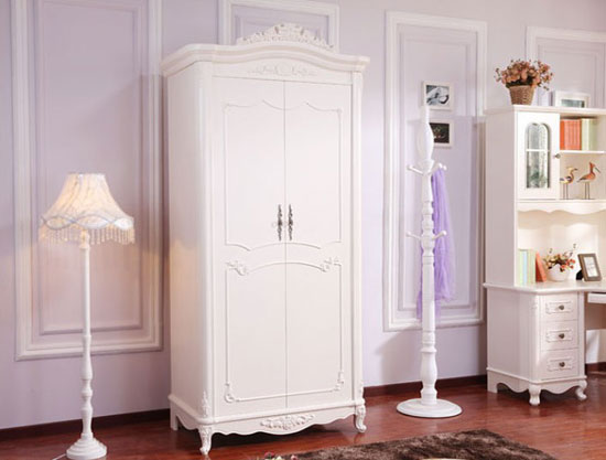 欧式田园双门衣柜设计图  优雅而时尚