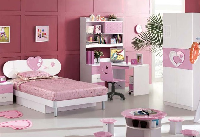 粉色儿童卧室衣柜效果图 舒适又温馨