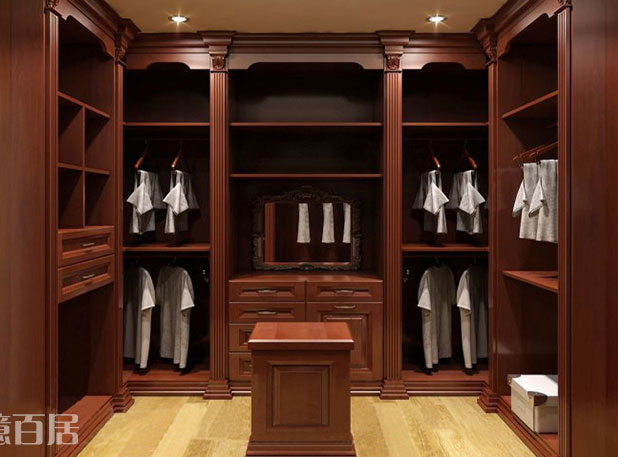 欧式衣帽间设计图  实木衣柜效果图
