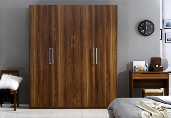 简洁中式衣柜设计图 原木色衣柜效果图
