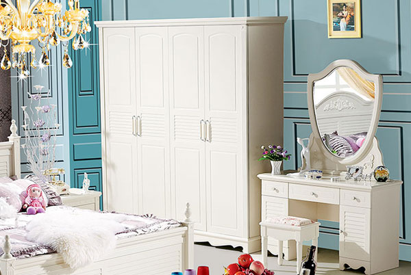 韩式甜美衣柜设计图 茉莉花白淡雅色调