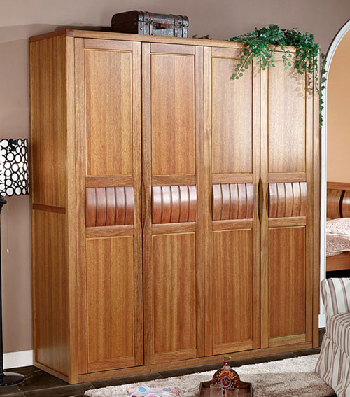中式四门衣柜衣柜设计图  中式田园衣柜设计图