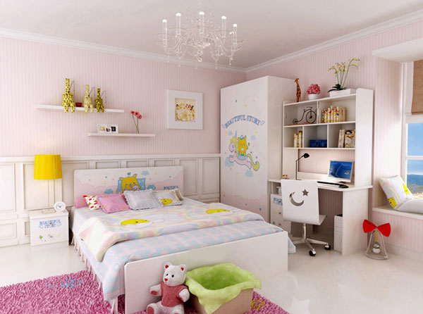 现代简约儿童房衣柜设计图 两门衣橱设计