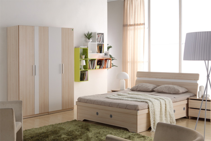 现代简约板式衣柜设计图  3万元打造两居室