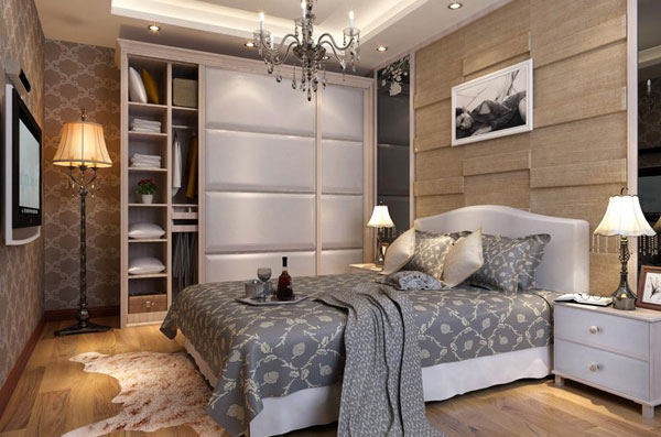 欧式移门衣柜效果图 素雅、纯净、自然