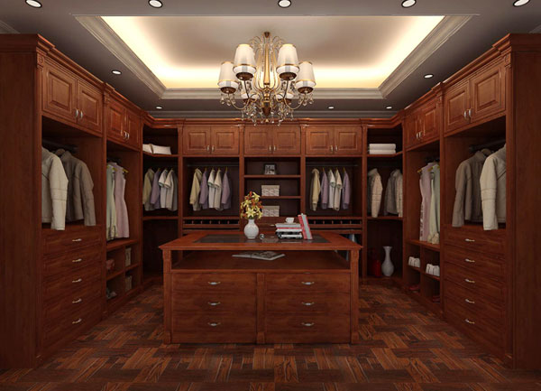 全实木衣柜效果图 奢华卧室衣柜装修效果图