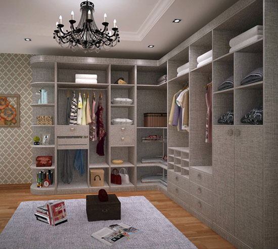 大户型衣柜设计图 打造年轻夫妇时尚居