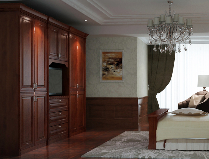 实力打造新欧式衣柜 15㎡卧室尽显尊贵典雅