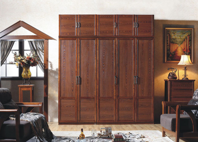 现代中式卧室衣柜设计图 大气沉稳衣柜设计图
