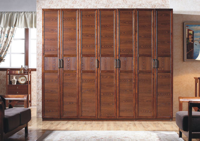 现代中式衣柜效果图 70后的实木衣柜设计图