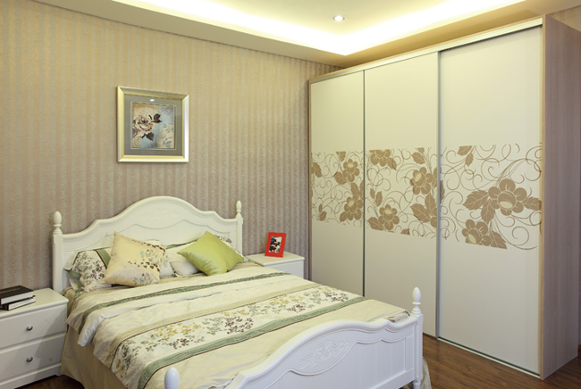 时尚简洁衣柜效果图 一字型衣柜设计图