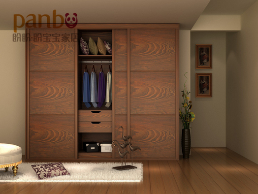 现代实木衣柜图片 女教师的整体衣柜设计图