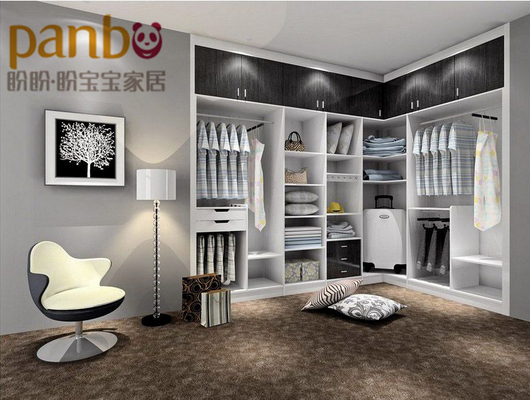卧室衣柜装修效果图 黑白调调衣柜设计图