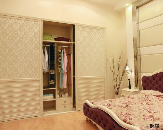 北美香檀衣柜设计图 现代移门衣柜效果图