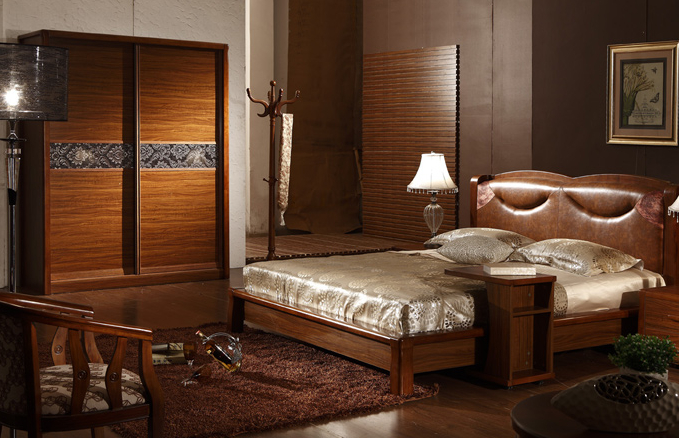 优雅中式衣柜设计图 卧室储物趟门衣柜