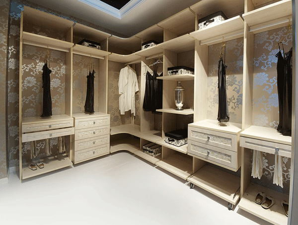 欧式实木衣柜设计图 高级卧室衣柜定制