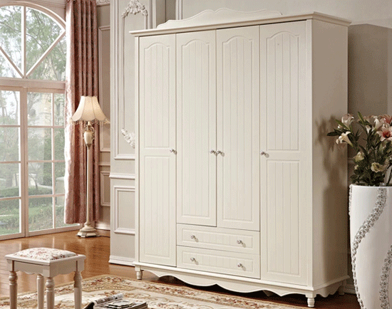 韩式田园衣柜设计图 浪漫卧室衣柜效果图