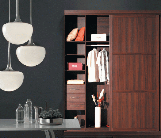 让视觉一路延伸 摄影师的公寓衣柜设计图