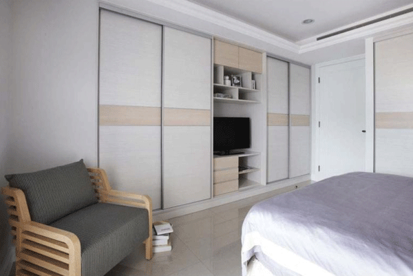 现代移门衣柜设计图 嵌入式衣柜效果图