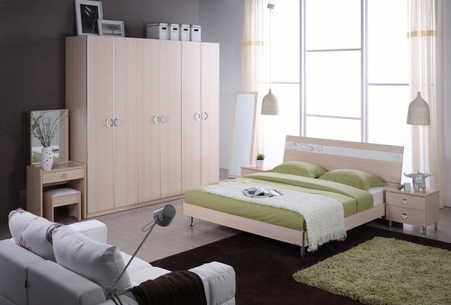 现代掩门衣柜设计图 白枫木整体衣柜图片