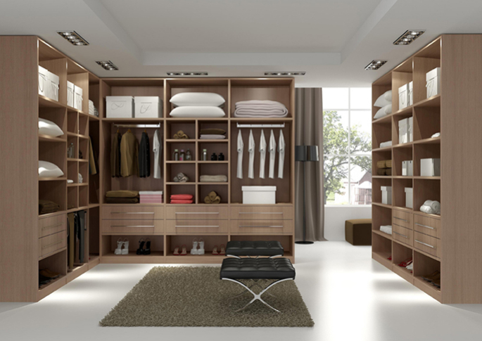 150平后现代风格 原木色衣柜效果图
