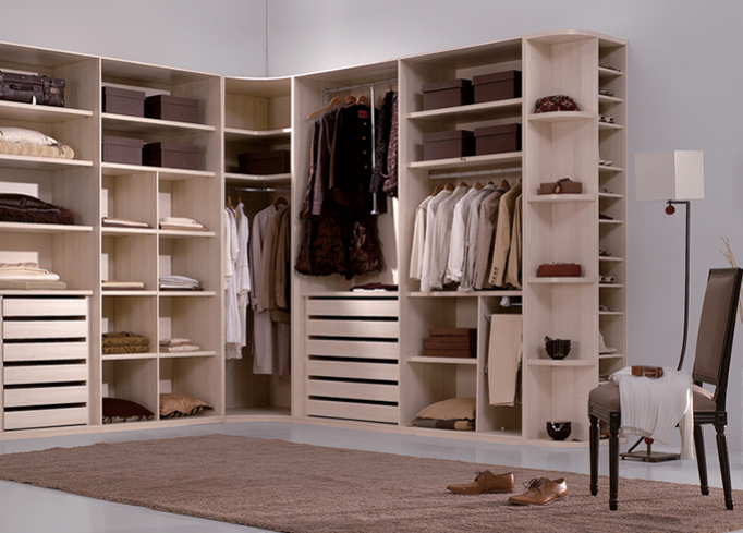 现代转角衣柜效果图 都市里的精致生活