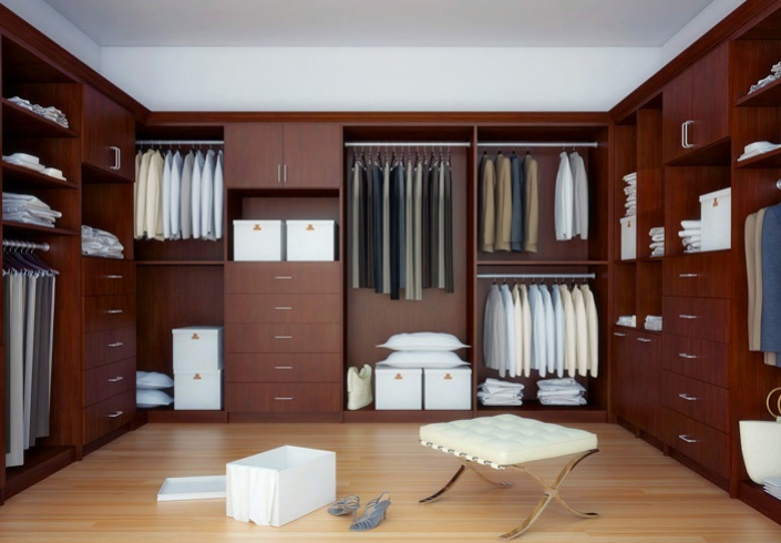 现代实木衣柜效果图 卧室衣柜装修图 
