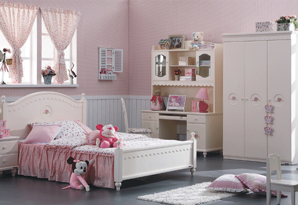 小公主卧室衣柜装修效果图  韩式甜美卧室衣柜图片