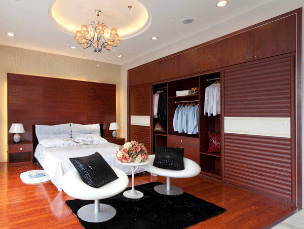 现代都市衣柜效果图 三口之家温馨装修