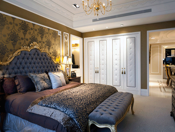 华丽欧式衣柜效果图 欧美别墅装修案例