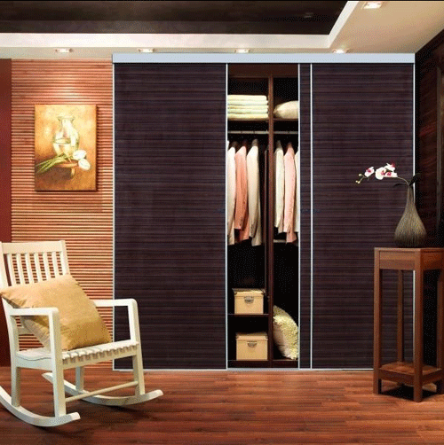 新中式风格衣柜效果图 卧室移门衣柜设计图