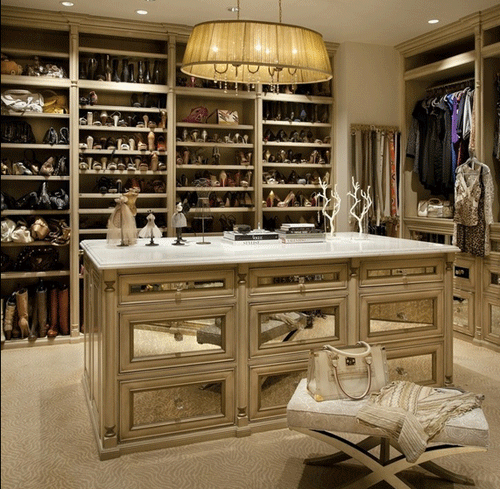 定焦欧式 奢华复古衣柜效果图