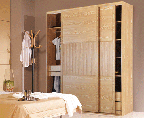 素雅简洁衣柜效果图 实木衣柜效果图