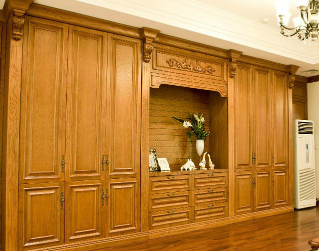 美式卧室衣柜效果图 全实木衣柜设计图