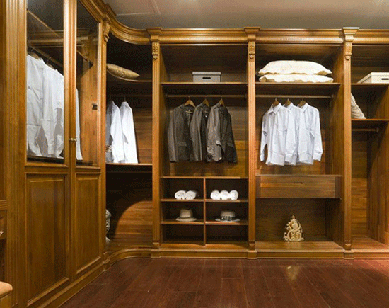 美式别墅衣柜效果图 步入式衣柜设计图