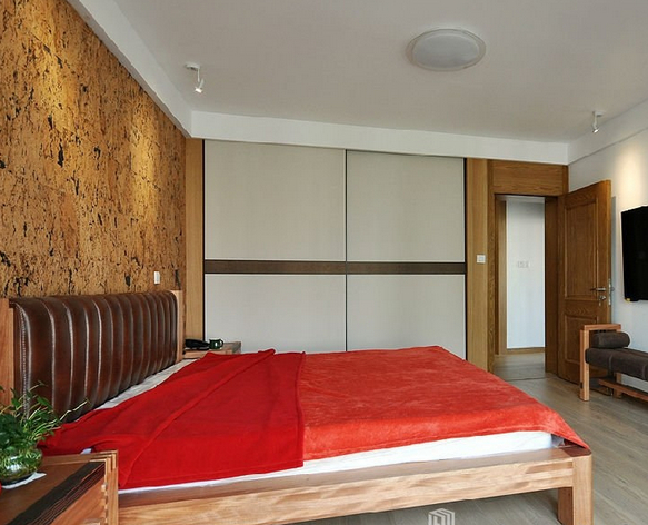 原木现代简约风二房两厅 木露凝香衣柜效果图