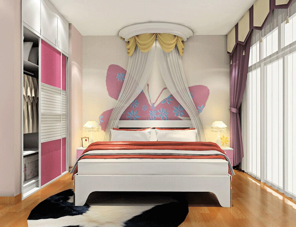 粉色浪漫女孩衣柜效果图 初夏里的小清新