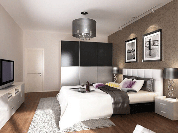 黑白色组合衣柜效果图 装点现代时尚生活