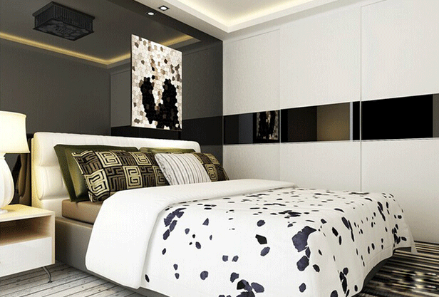 现代黑白衣柜效果图 静谧空间