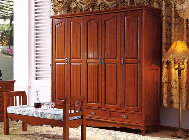 美式实木衣柜效果图 精细线条 卓越完美