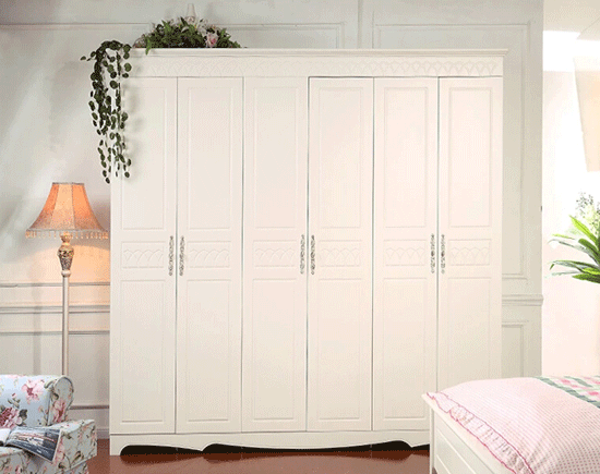 韩式六门衣柜效果图 甜蜜浪漫温馨