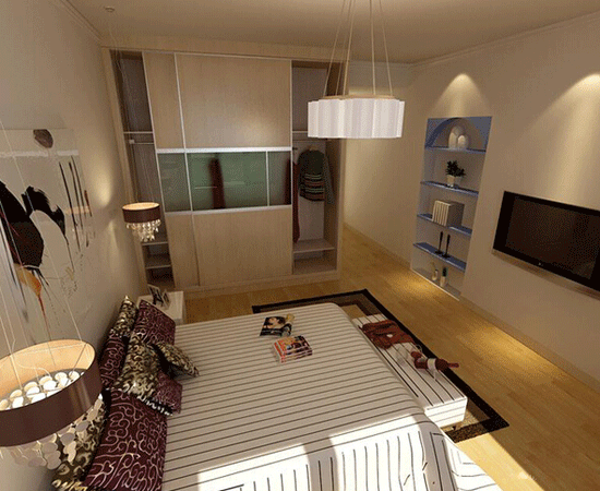 现代移门衣柜效果图 简单精致温馨