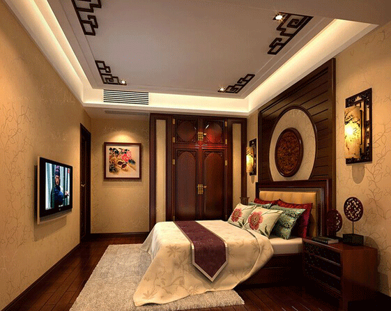 古典时尚衣柜效果图 15㎡卧室舒适设计