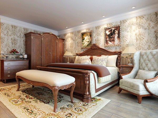 超高点击率 奢华美式衣柜效果图