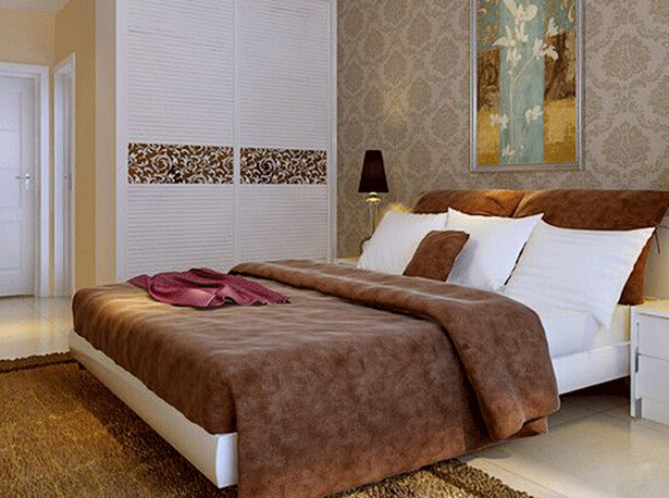 摩卡咖啡主题 现代移门衣柜效果图