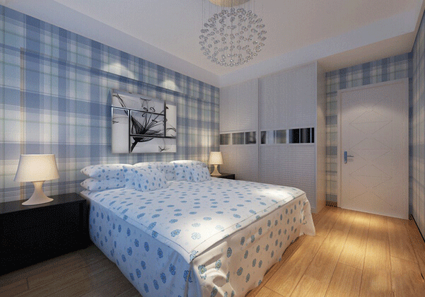 清新简洁之家 15㎡卧室衣柜装修效果图