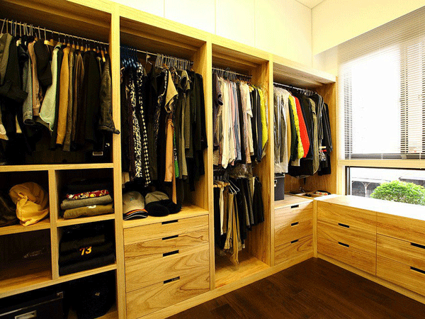 自然休闲简约三居室 现代文艺青年衣柜效果图