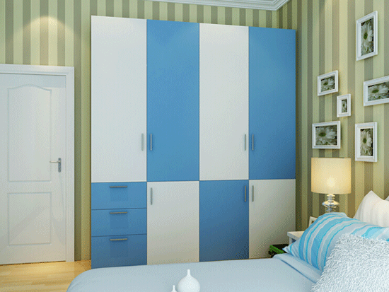 简约风儿童衣柜图片 温馨体面小卧室