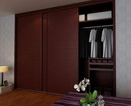 追求生活品质 中国红衣柜效果图