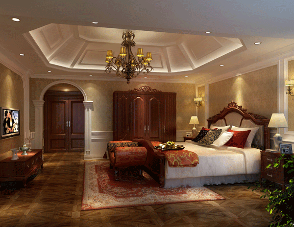 欧式实木衣柜效果图  演绎低调的奢华感